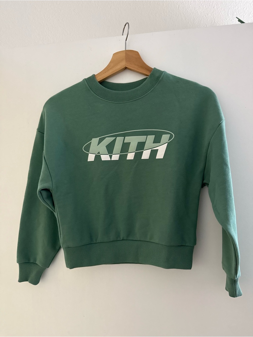 KITH Kids Orbit Crewneck Sweatshirt in ‘Legume’